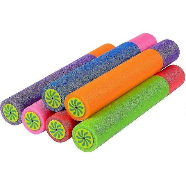 6pcs Water Pistols For Kids Toddlers, 33cm Mixed Colors Foam Water Pistol Beach Toysrandom Color