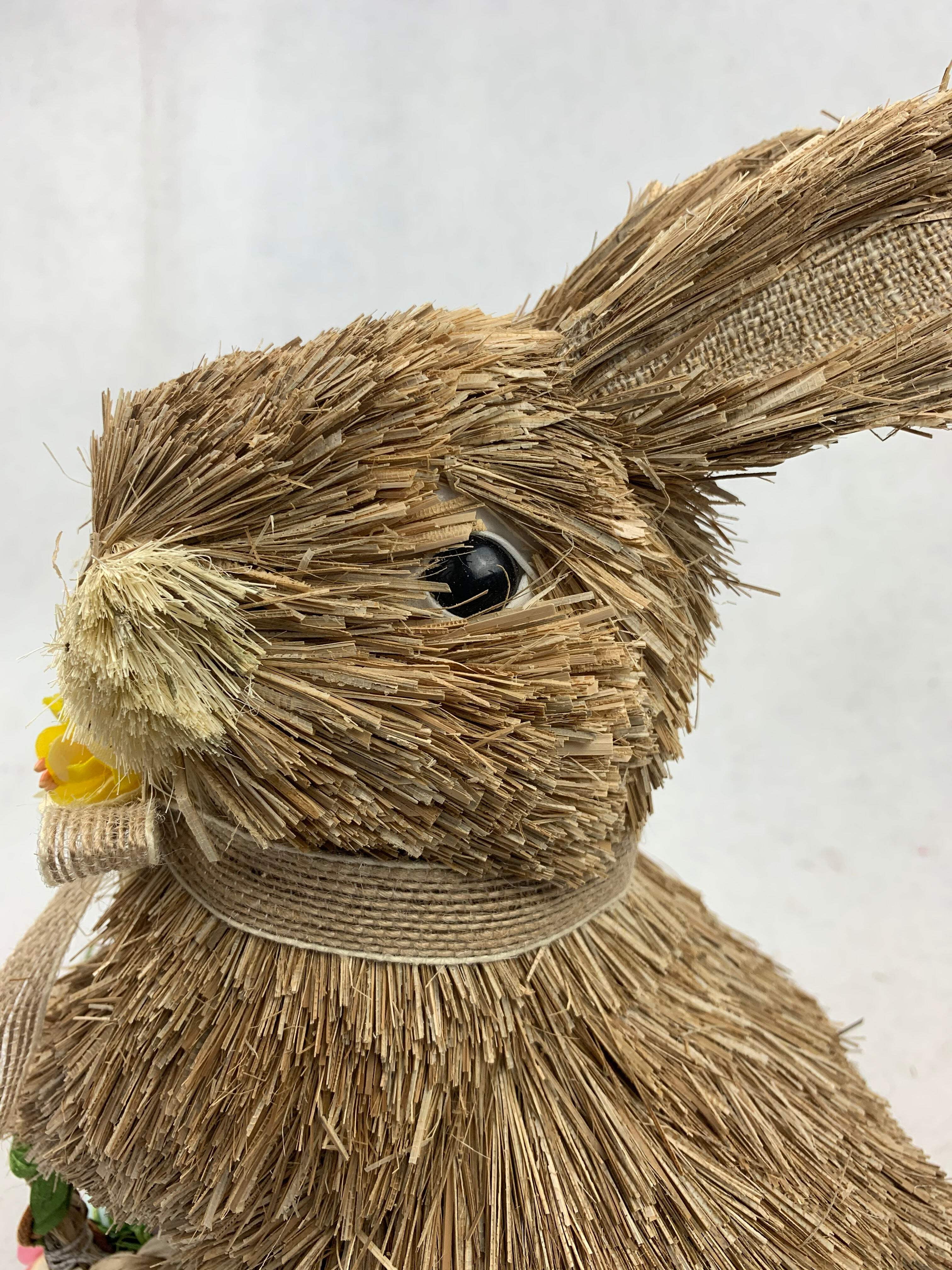 Easter Sisal Boy Bunny Holding Basket