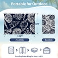 thumbnail image 4 of SIXHOME 8'x10' Waterproof Reversible Outdoor Rug, Coastal Ocean-Inspired Patio Rug, Lightweight Woven Plastic Carpet for RV, Camping, Deck & Balcony, Dark Blue, 4 of 7