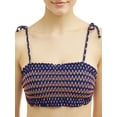 thumbnail image 4 of No Boundaries Juniors' Magic Carpet Smocked Swimsuit Top, 4 of 4
