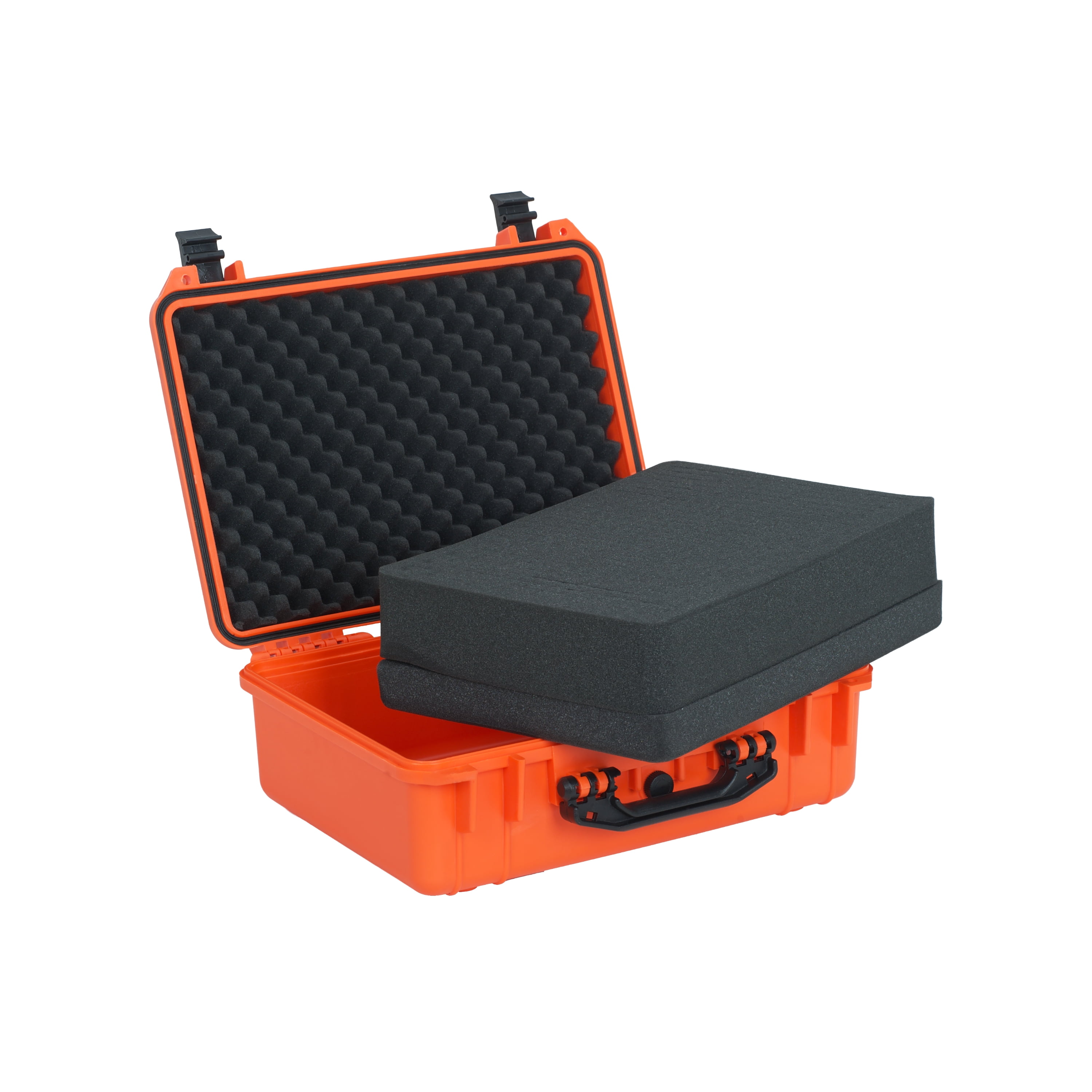 MEIJIA Portable All Weather IP67 Waterproof Hard Case with Foam,Fit Use of Drones,Camera,Equipments,Pistols,Orange,18.5 x14.06x6.93inches