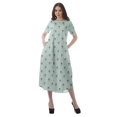thumbnail image 4 of Moomaya Robes d'Été pour Femmes Imprimées Grande Taille en Coton Flex Robes pour Dames, 4 of 5