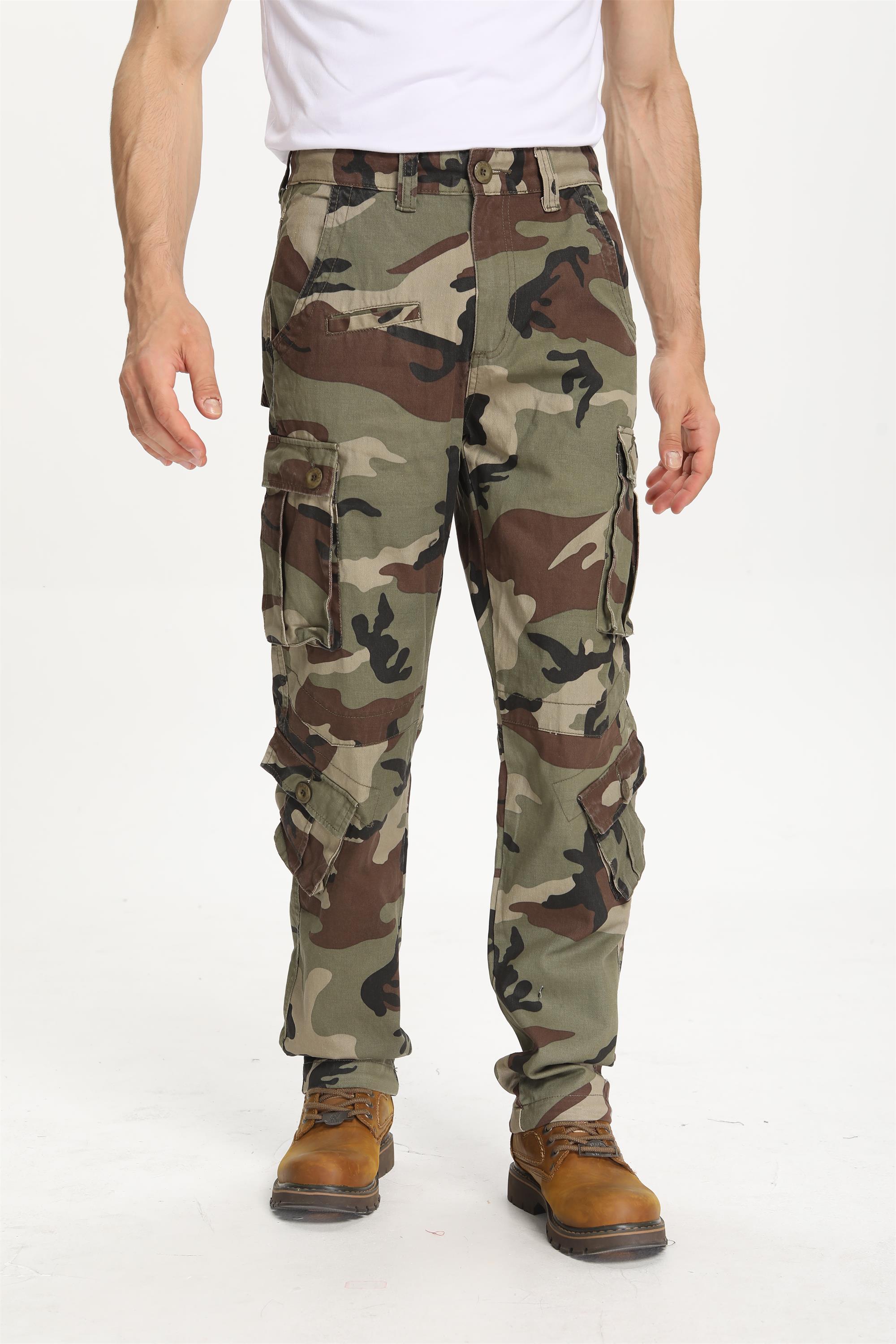 TRGPSG Men's Cargo Pants with 9 Pockets, Camouflage photo 5