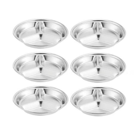 

6Pcs Stainless Steel Plate Household Dish Sauce Plate Size - 10 * 1.5Cm
