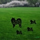 thumbnail image 5 of 4 piezas de decoración artística para perros, silueta de perro, estaca de jardín, acrílico negro, cachorro, inserto de suelo para césped, mansión, jardín, 5 of 5