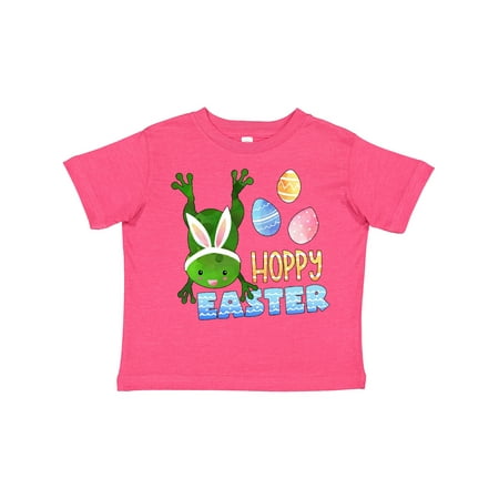 

Inktastic Hoppy Easter Cute Frog with Bunny Ears and Decorated Eggs Gift Toddler Boy or Toddler Girl T-Shirt