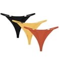 thumbnail image 3 of Womens Sexy Seamless ice silk Low-waist Metal buckle Underwear T-pants Thong, 3 of 7
