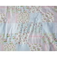 thumbnail image 4 of Chezmoi Collection Holly 3-Piece Washed Cotton Comforter Set Full Size, Floral Bedding Set Blue White Pink Green Polka Dot Printed Patchwork Reversible Lightweight Comforter for All Season, 4 of 9