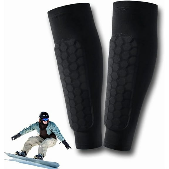 Soccer Shin Guards Shin Pads for Kids Youth Adult, Calf Compression Sleeve with Honeycomb Pads, Lightweight Calf Protective Gear for Football Soccer