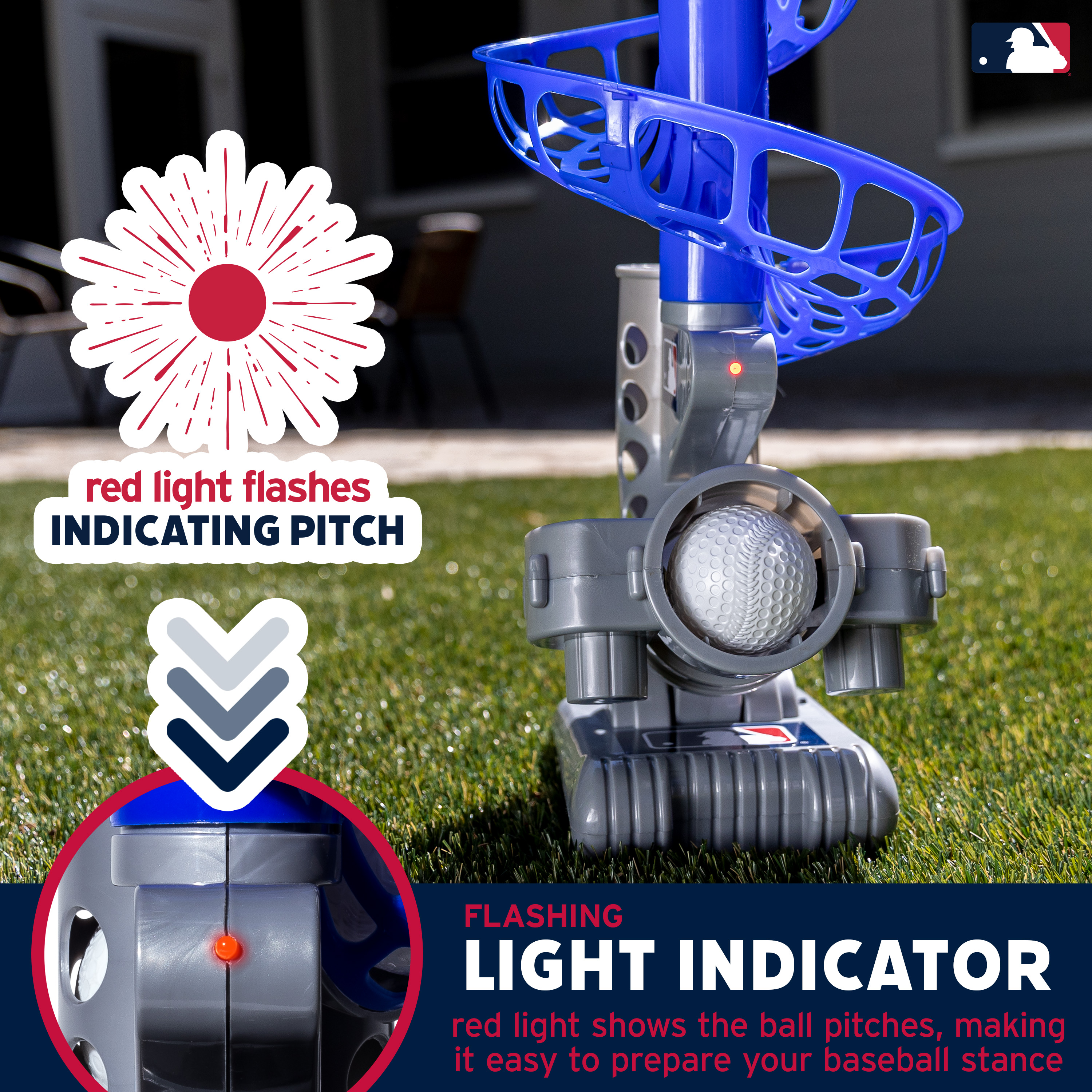 Franklin Sports Kids Baseball Pitching Machine Height Adjustable – 6 Plastic Balls - Grey/Blue - image 10 of 10