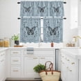 thumbnail image 3 of Magical Theme Kitchen Curtains Valances and Tiers Set of 3 Witchy Art Butterfly Sun and Moon Tier Curtains and Valance with Rod Pocket for Small Windows, 27.5"x24", 3 of 9