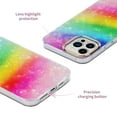thumbnail image 5 of for iPhone 14 Pro 6.1" 2022 Shell Pattern Rainbow Case, Ultra-Thin Anti-Fingerprint Anti-Scratch Heavy Duty Full Body Protective Case for iPhone 14 Pro Women Men, Rose, 5 of 6