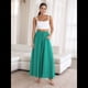 thumbnail image 4 of Pantalones Casuales de Cintura Alta para Mujer, de Color Liso, Largos y Anchos, con Bolsillos, para y Otoño. Verde S, 4 of 10