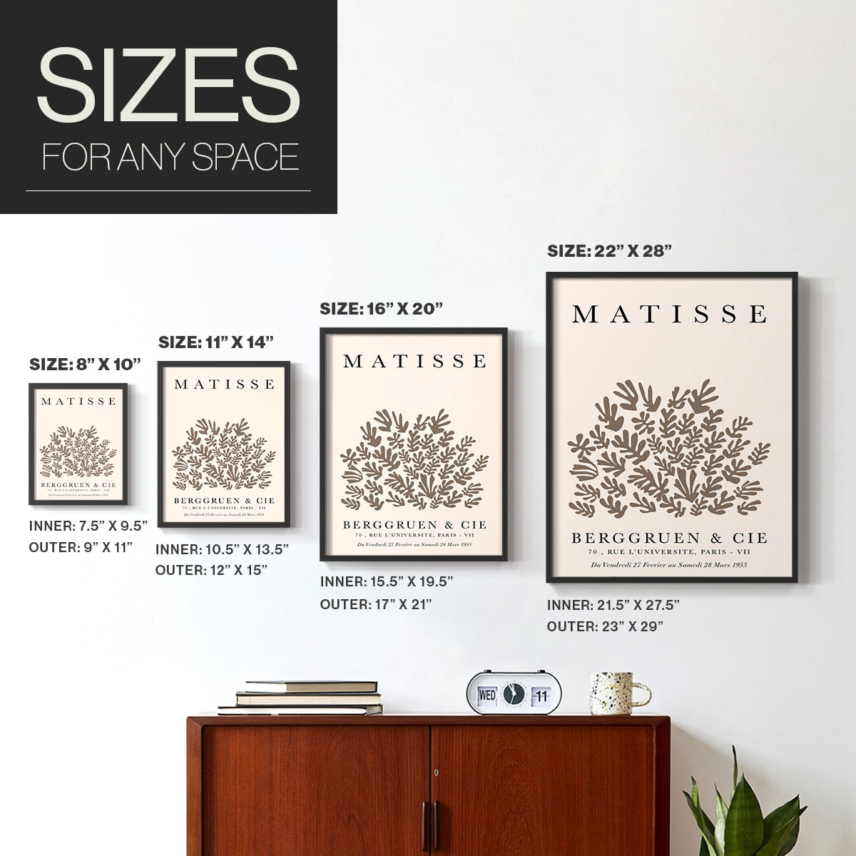Matisse CCXXI in Solid Wood 11 x 14 Framed Print