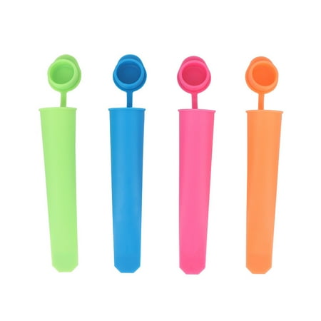 

2PC Kitchen Silicone Ice Mold With Lid Colorful Frozens Popsicle Reusable Tote Bag Cube Tray Machine Pack