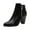 Black, variant on CaComMARK PI Clearance Women Boots Retro Thick High Heel Plus Size Zipper Footwear