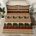thumbnail image 2 of Manfei Wild Bear Deer Full Size Sheets,Rustic Farmhouse Cabin Bed Sheets,Brown Pine Cone Sheet Sets For Boys Kids,Super Cozy Room Decor,4 Pieces, 2 of 7