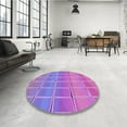 thumbnail image 4 of Ahgly Company Machine Washable Indoor Square Transitional Heliotrope Purple Area Rugs, 7' Square, 4 of 7