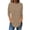 Coffee, variant on Women's Fashion Casual Top, Solid Color Round Neck Three Quarter Sleeve T-Shirt, Simple and Comfortable Blouse for Everyday Relaxed Outfits Black L