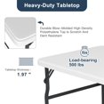 thumbnail image 2 of Aimee Lii Picnic Table Set with 2 Benches, Indoor Outdoor Portable Folding Picnic Table, Outdoor Furniture for Party, Camping, White, 2 of 12