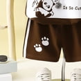 thumbnail image 4 of Kogui Boys T-Shirt And Shorts Sets Boys' 2-Piece Outfit T-Shirt and Shorts Set Casual Summer Clothes for Kids 7T 8T (Brown,7-8 Years), 4 of 4