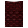 thumbnail image 3 of Ambesonne Victorian Tablecloth Rectangular Table Cover, Vintage Curlicue Forms, 52"x70", Charcoal Grey and Ruby, 3 of 4