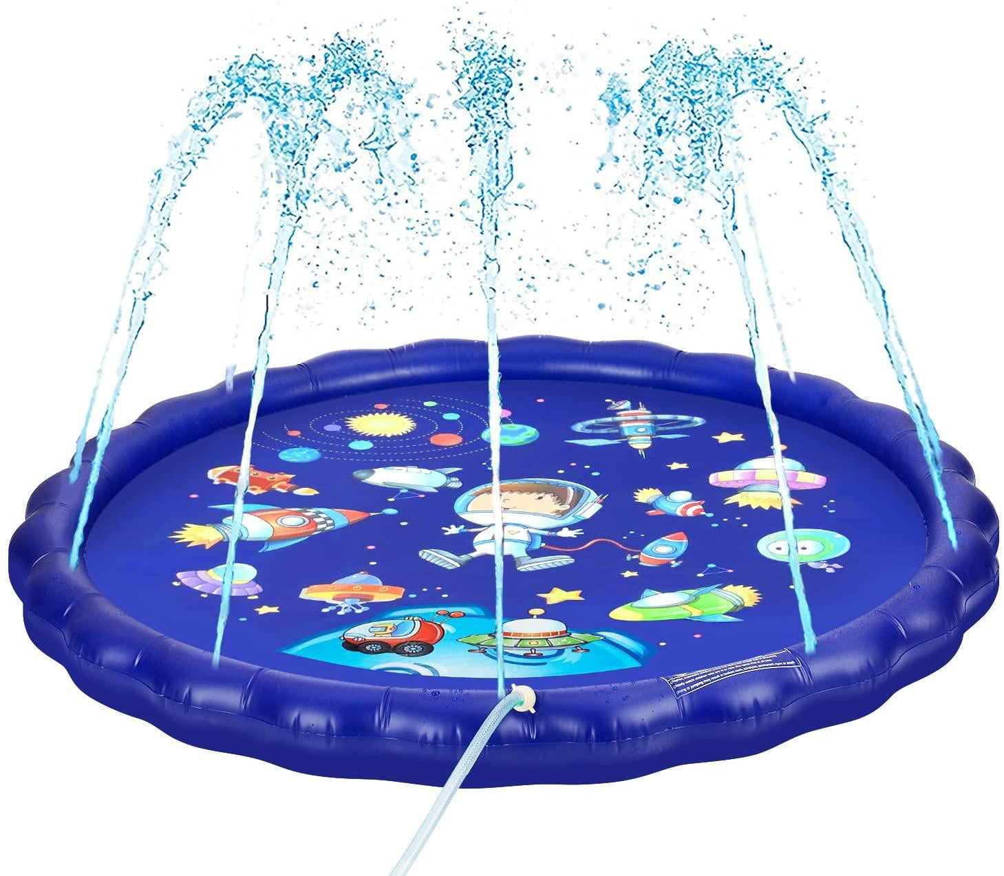 Boys and Girls Baby Fane Splash Pad Outdoor Inflatable Sprinkler Water Toys Children’s Sprinkler Pool for Baby Wading Pool for Toddlers 68” Inflatable Splash Sprinkler Pad for Kids Toddlers