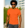 thumbnail image 2 of Mens High Visibility UPF50+ Lightweight Basic Gyming Run T-Shirt for Men Skyline Neon Orange (XXL), 2 of 5