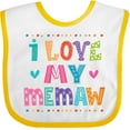 thumbnail image 3 of Inktastic I Love My Memaw for Granddaughter Girls Baby Bib, 3 of 4