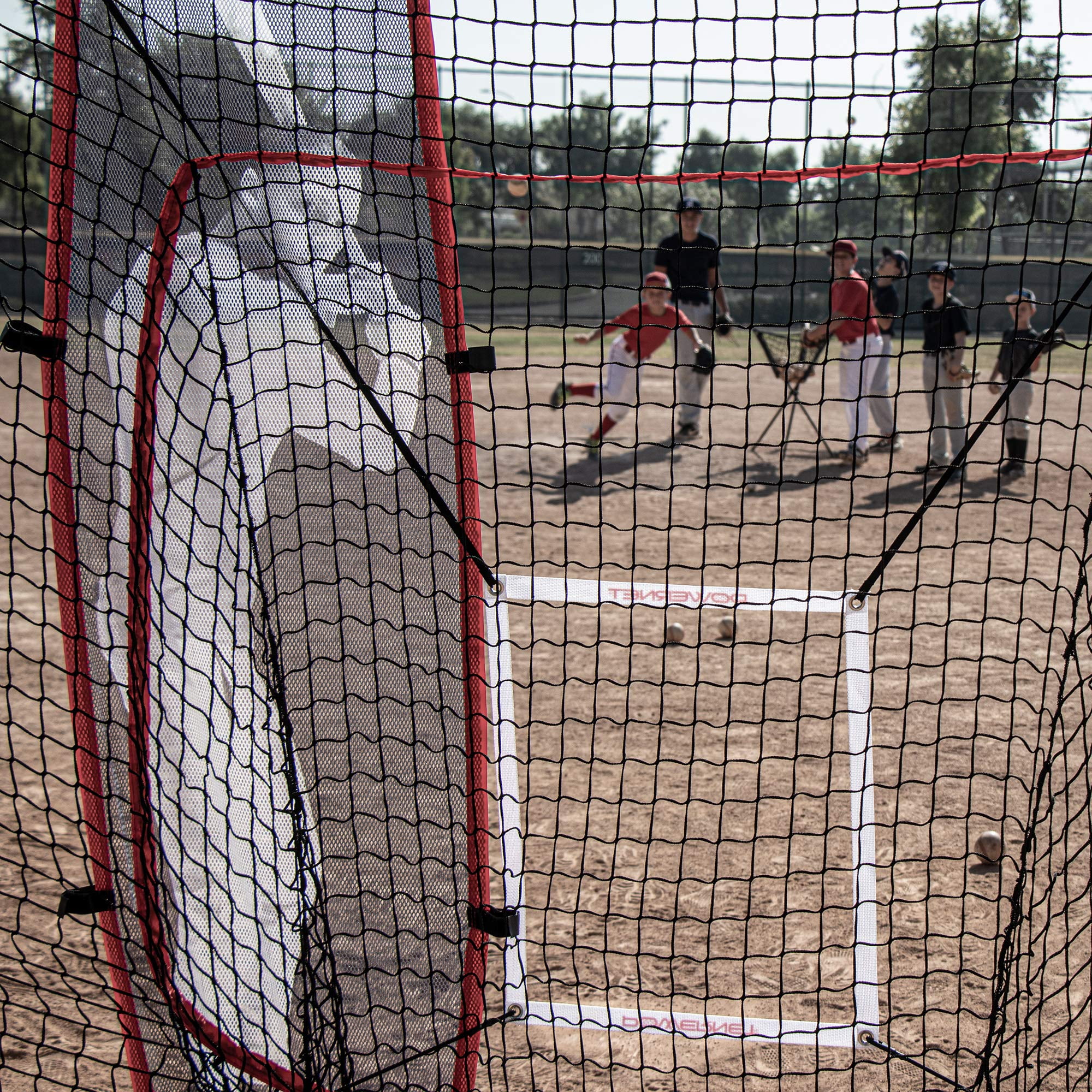 PowerNet Stand-in Batter & Strike Zone, Pitching Aid Attachments for Softball & Baseball Net, Improve Pitching Accuracy, Baseball Equipment for Pitching (Stand-In Batter & Strike Zone)
