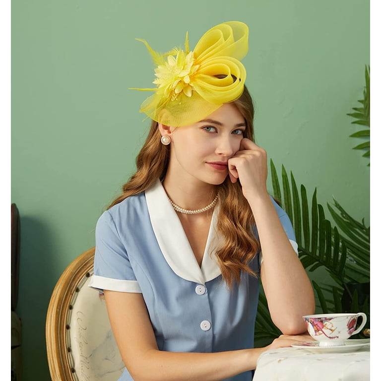 4153 Fascinators Hats For Women Tea Party Headband Kentukyi Derbiy Cizoe Fascinators Hat for Women Tea Party Hat Kentucky Derby  main image 4