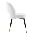 thumbnail image 3 of Ergode Rouse Performance Velvet Dining Side Chairs - Set of 2 - White, 3 of 5