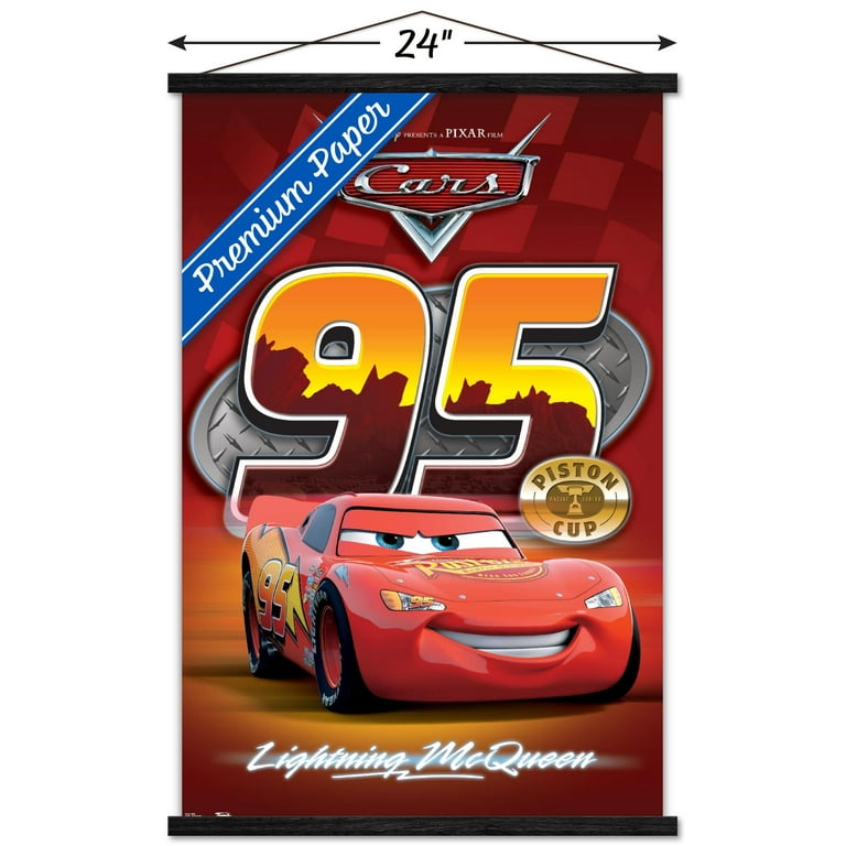 Disney Pixar Cars - Lightning Wall Poster with Wooden Magnetic