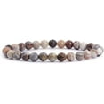 thumbnail image 1 of Bracelet Extensible en Perles Rondes de Pierre Précieuse Agate Mexicaine Naturelle 6mm 6.5 Pouces Unisexe, 1 of 2