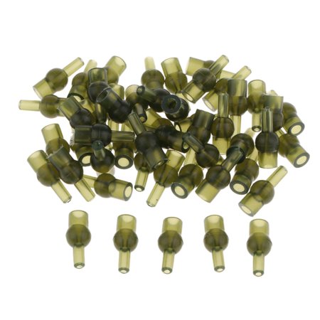 koolsoo 50pcs Carp Fishing Rigs Rubber Tube Fishing Tulip Beads Necessary Accessaries