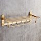 thumbnail image 4 of Toallero con barra y 7 ganchos, toallero plegable con exquisito tallado for lavabo de baño, 4 of 6