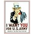 thumbnail image 3 of Tin Sign : Uncle Sam I Want You, Art Poster, 13x16, 3 of 3