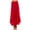 Red, variant on Women's Casual Solid Flare A-line Long Skirt with Elastic Waistband