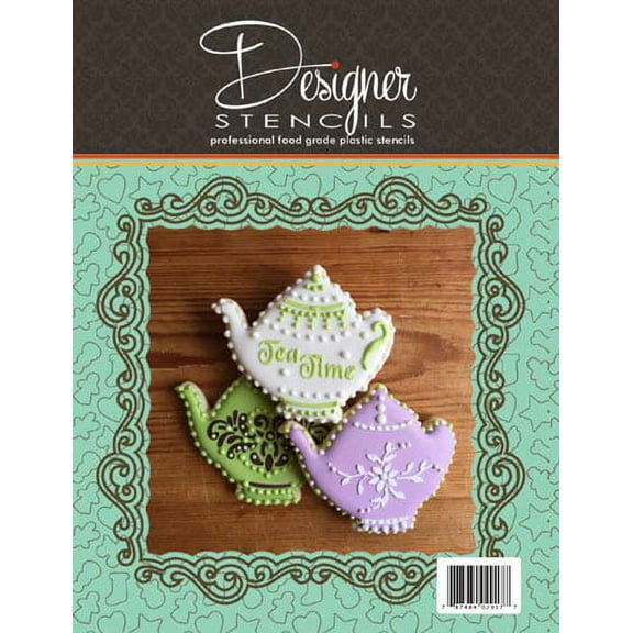 Teapot for Tea Time Tin Cookie Cutter and Stencil Set TS084 by Designer Stencils