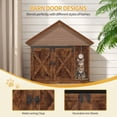 thumbnail image 5 of Hzuaneri 39.4" Cat Litter Box Enclosure, Hidden Cabinet Furniture with Bell, Farmhouse Style, Rustic Brown and Black, 5 of 8