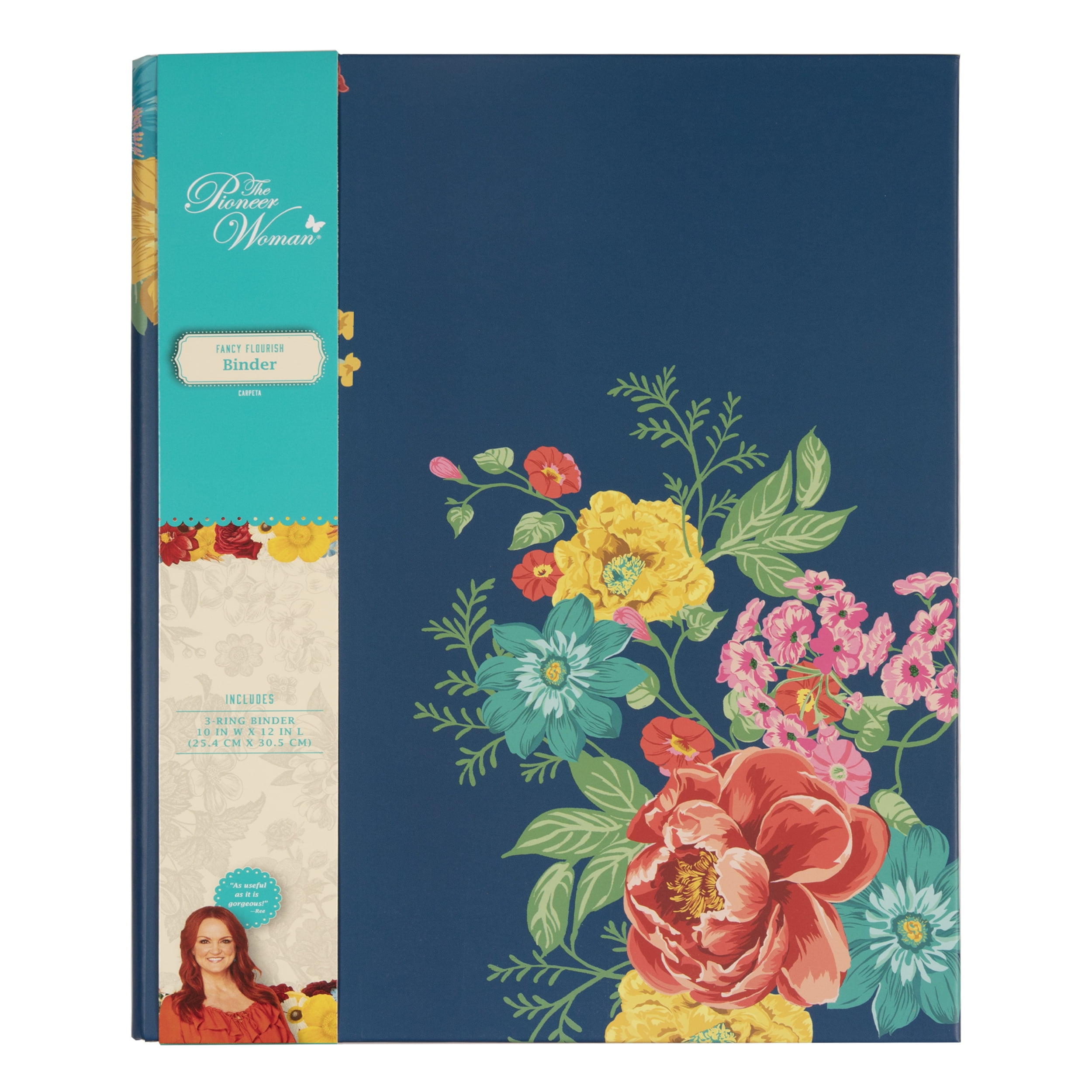 The Pioneer Woman Fancy Flourish 3-Ring Binder, 1'