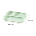 thumbnail image 3 of Divided Serving Tray,RectangularCompartment Snack Plate Portion Control Dish for Dining Table Picnic Camping, 3 of 7
