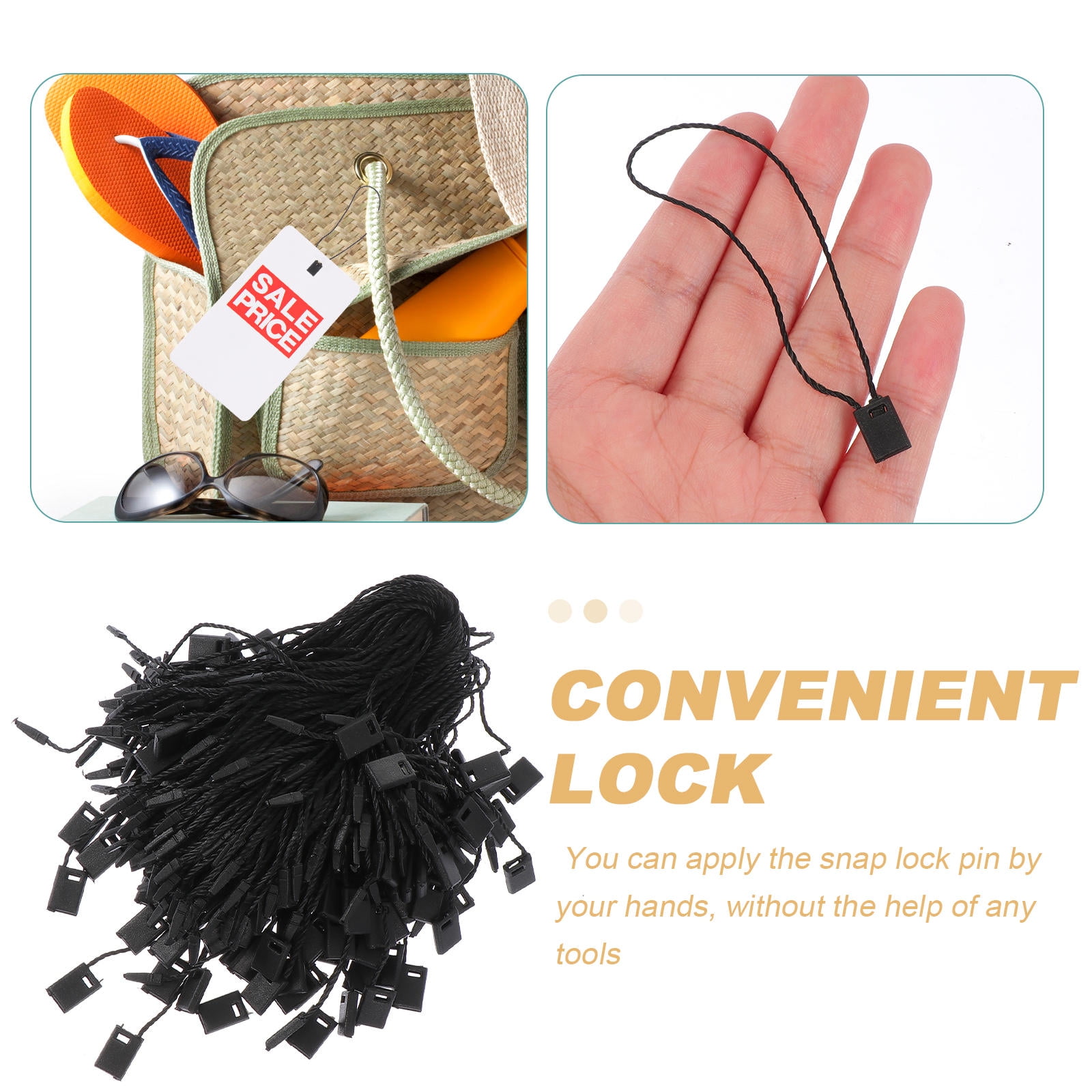 500 Stück Plastik Sicherheitsverschlüsse – Klare Snap Locks Zum Fixieren & Organisieren | Vielseitig Einsetzbar