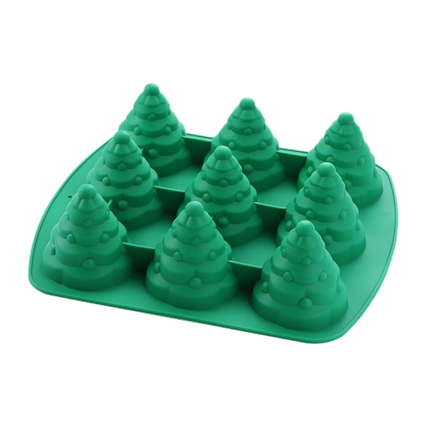 Yhmxh Utensilios de cocina Moldes de silicona navideños: moldes de silicona para mousses, pasteles, magdalenas, cubitos de hielo, gelatina, chocolate, jabón, loción, barra, bola de baño, vela.