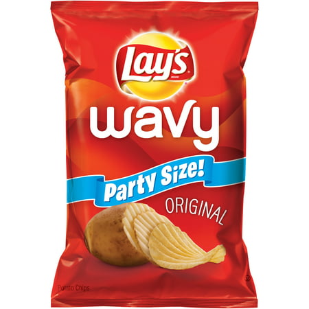 Lay's® Party Size! Wavy Original Potato Chips 13.75 oz. Bag - Walmart.com