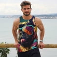 thumbnail image 6 of Susaid Retro Bulldog Sunglasses Print Men's Sleeveless Workout Running Tank Top Dry Fit Athletic Gym Sports Swim Beach Muscle Bodybuilding Shirts-X-Large, 6 of 7