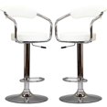 thumbnail image 1 of Hawthorne Collection Tabouret de Bar Pivotant Réglable en Blanc (Lot de 2), 1 of 3