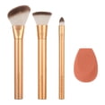 thumbnail image 3 of Set de brochas para maquillaje     Ecotools y esponja alumnio reciclado rosa 4 pzas, 3 of 4