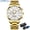 Brown, variant on New Fashion Stainless Steel Mens Watches Top Brand Luxury Waterproof Quartz Watch Men Date Dial Sport Chronograph