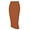 Brown, variant on Women's Office Work Pencil Skirt Stretch High Waist Below Knee Bodycon for Business Casual